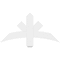 Ekena Millwork Alberta Architectural Grade PVC Gable Bracket, 36"W x 18"H x 2"D x 4"F, 12/12 Pitch GBP036X18X0204ALB00 - alternate 2
